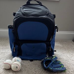 Baseball Bag, Baseball Glove, Baseballs *Bundle*